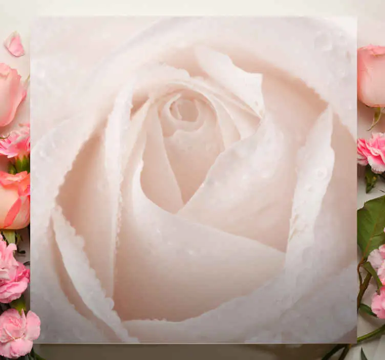 Beställ nu Kanvas blommor och växter elegant rosblomma