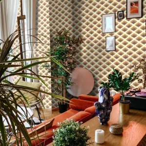 60-tals kronblad retro tapeter Erbjudandepris