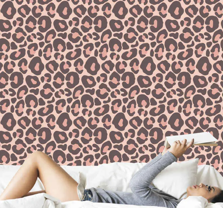 Bästa pris Rosa leopardtryck cool djur tapet