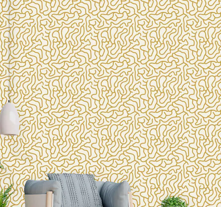 Sista chansen Ny modern stil guld ränder cool abstrakt tapet