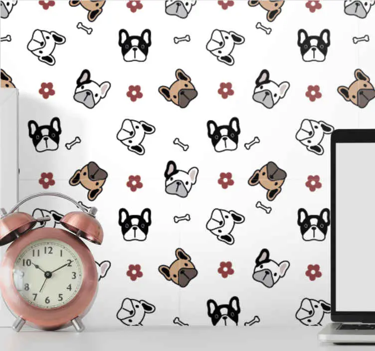 Hund doodle ensemble Tapet hundar Outlet