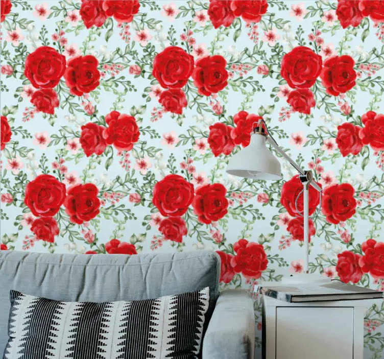 Grandmillenial blommor stil sovrum tapeter Erbjudandepris