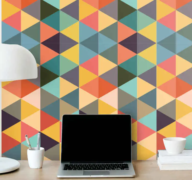 Multicolor geometriska mönster lounge tapeter Populär
