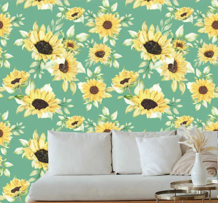 Solros blommar Tapet blommor Snabb leverans