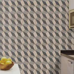 3d geometriskt motiv 3D tapet Endast idag