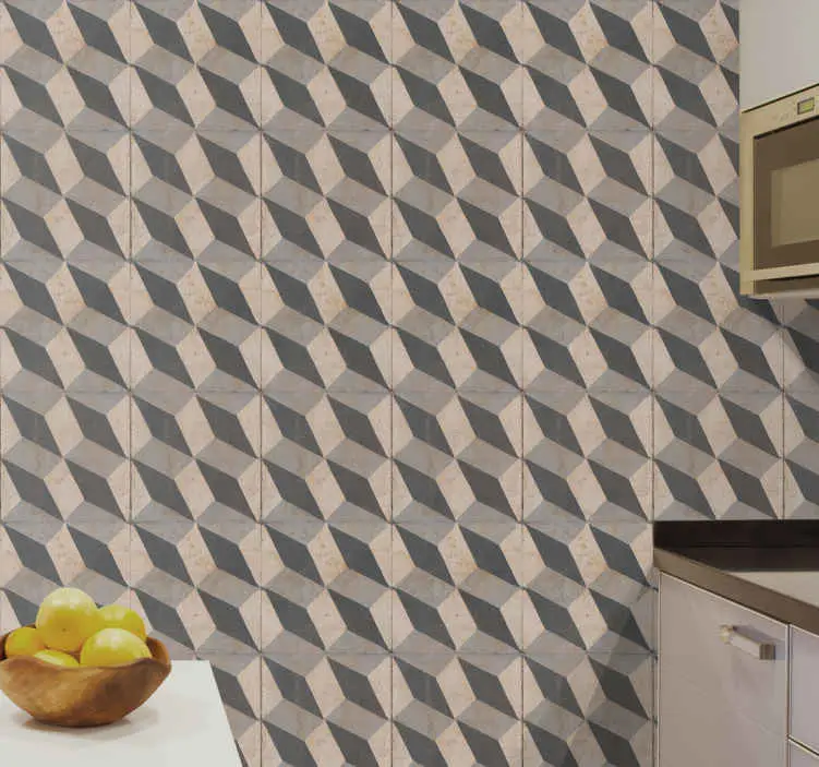 3d geometriskt motiv 3D tapet Endast idag