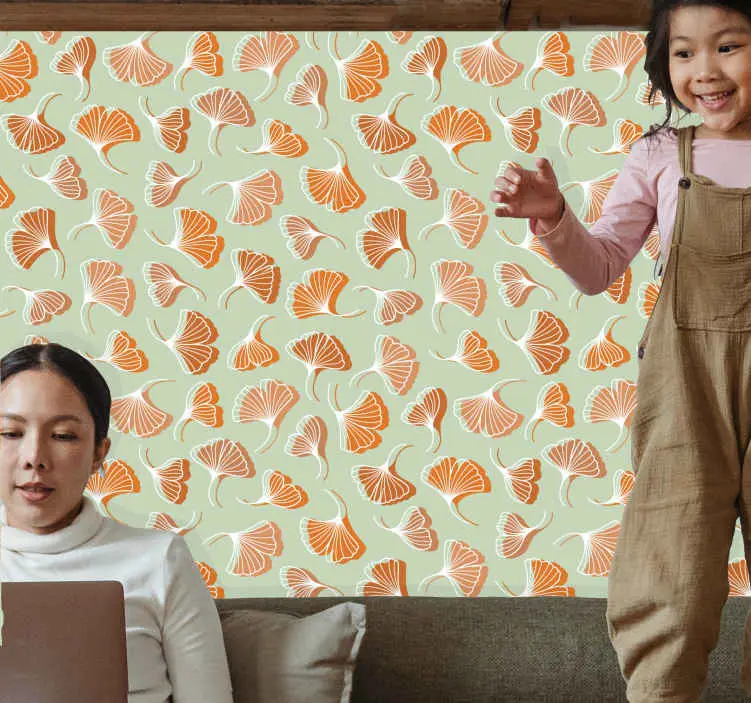 Begränsad tid Gingko blad mönster Tapet blad