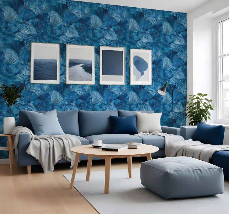Blå visuella punkter modern tapet Köp nu