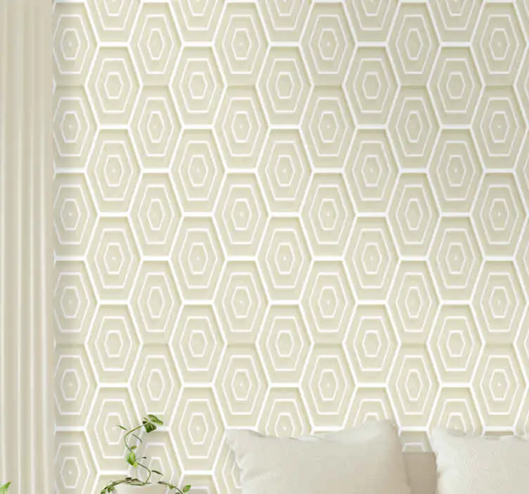 Outlet Hexagonal struktur tapet geometriska former