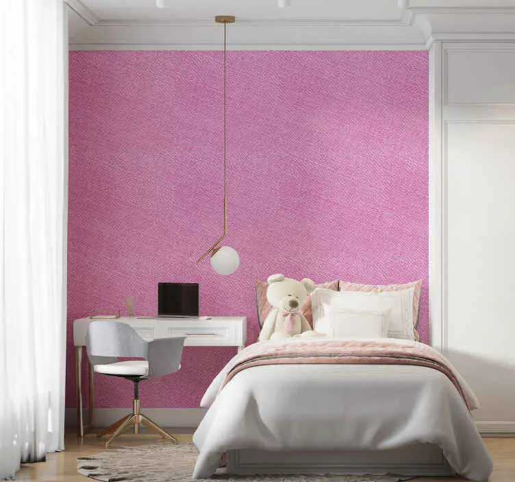 Tygeffekt Rosa tapet Rabatt