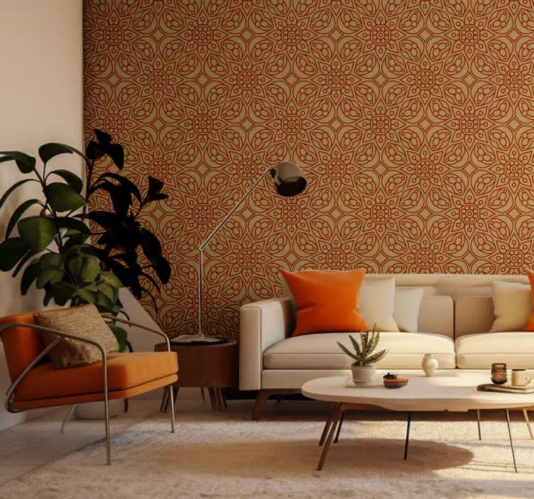 Endast denna vecka Vintage mandala element blommig tapet