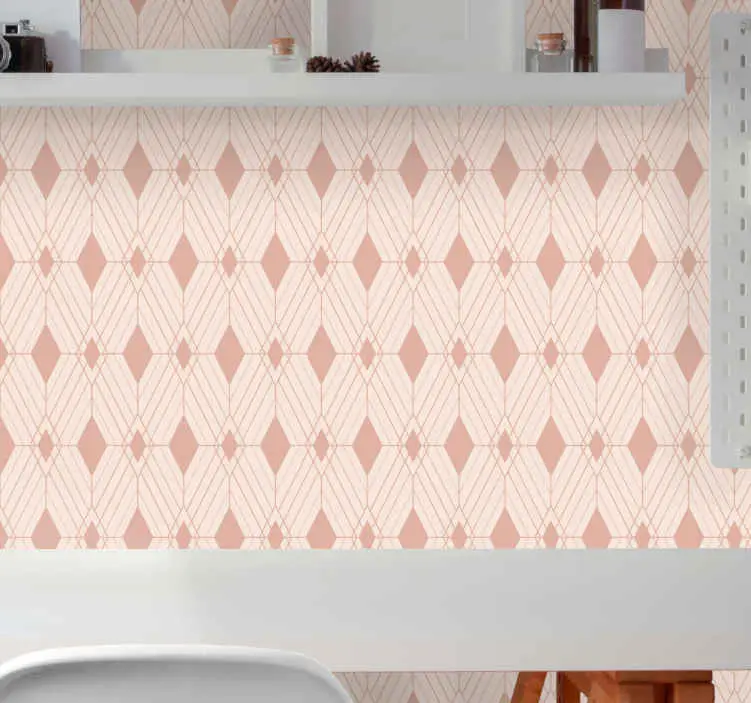 Pastell deco diamanter tapet geometriska former Extra rabatt