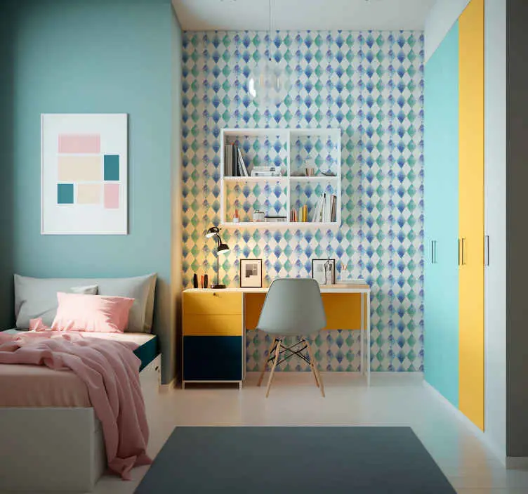Akvarell harlekin mönster texturerad tapet Köp nu