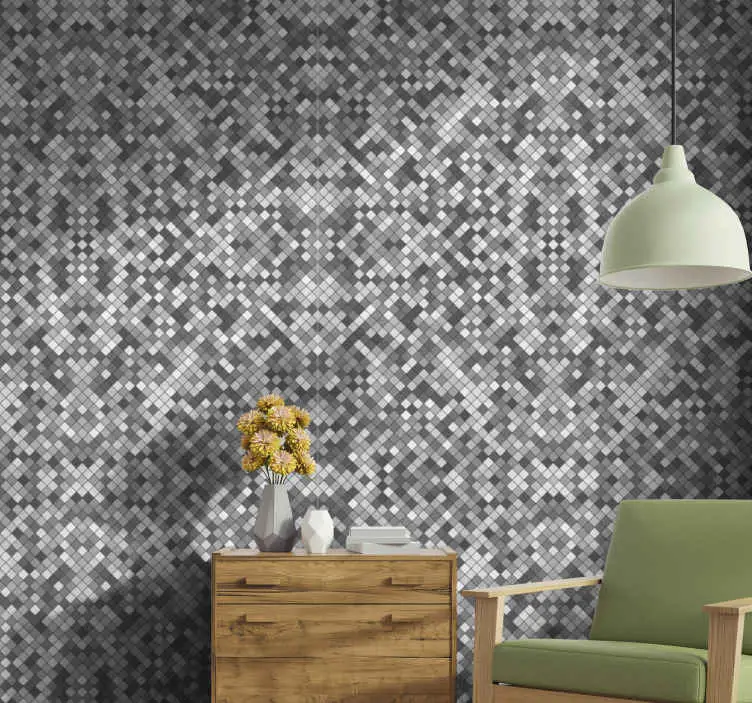 Fiskbens illusion tapet geometriska former Rea