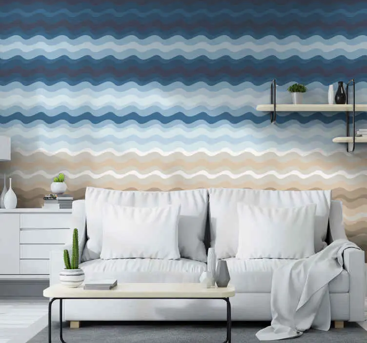 Trygg betalning Vågmönster design 3D tapet
