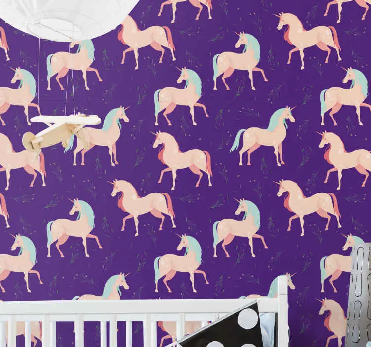 Köp online Tapet elegant unicorn barn tapet