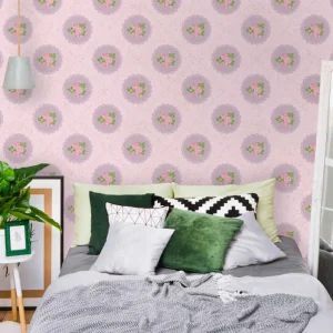 "shabby chic" rosa fyrkantigt mönster sovrumstapet Snabb frakt
