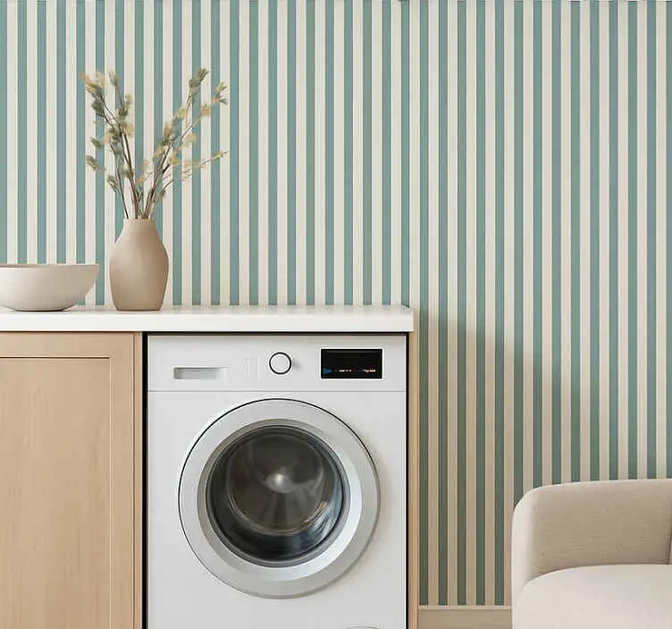Trygg betalning Tapet vertikala teal randig