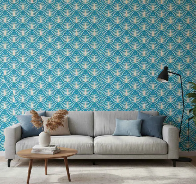 Modern tapet blå abstrakt minimalistisk design Snabb leverans