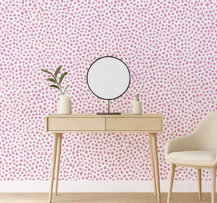 Kundfavorit Abstrakt tapet rosa terrazzo prickar