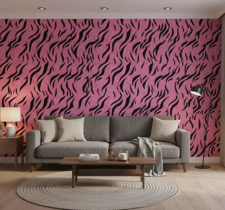 Dyr tapet rosa tigermönster Sänkt pris