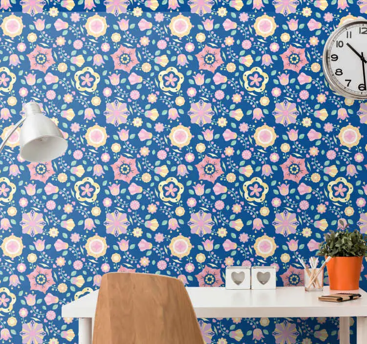 Blommig blomsammansättning Tapet blommor Nyhet