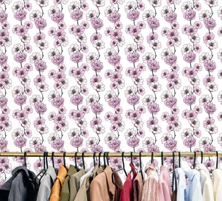 Blommiga blommor Tapet blommor Trygg betalning