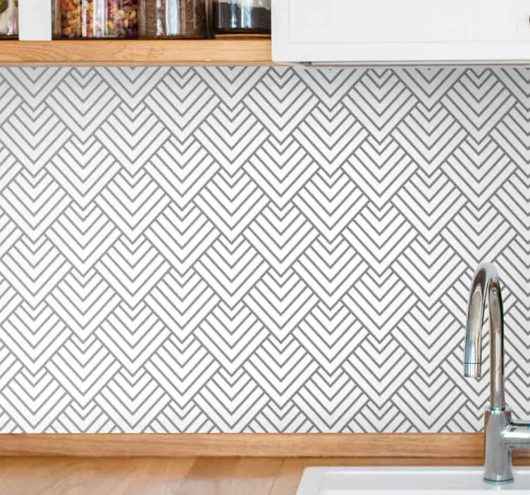 Trygg betalning Geometrisk vit triangel geometrisk triangel tapet