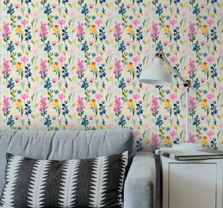 Köp nu Levande blommig display Tapet blommor