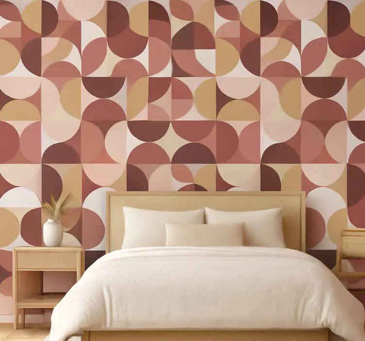 Endast denna vecka Äktenskap tapet retro rosa figurer design