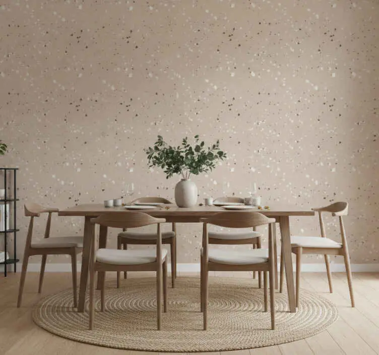 Tapet marmor neutral terrazzo mönster Snabb frakt