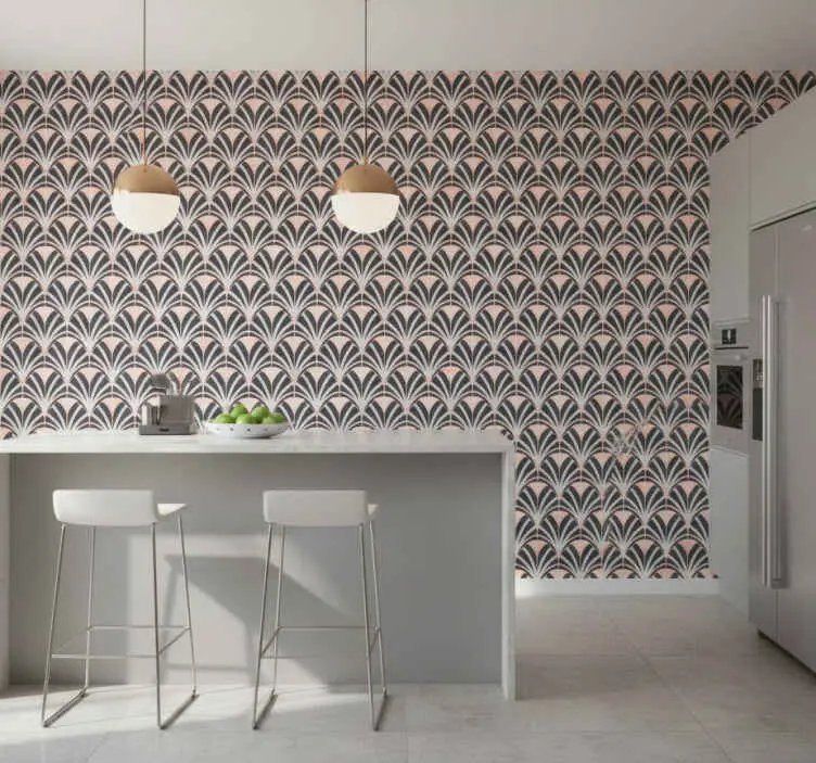 Köp online Tapet plattor art deco marmor effekt mönster
