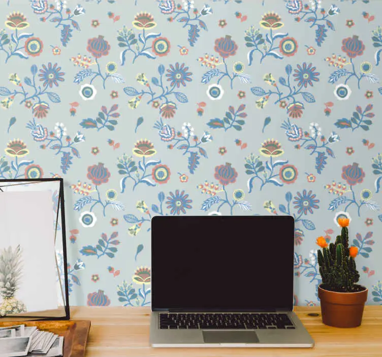 risnedsättning Illustrativ blomdesign Tapet blommor