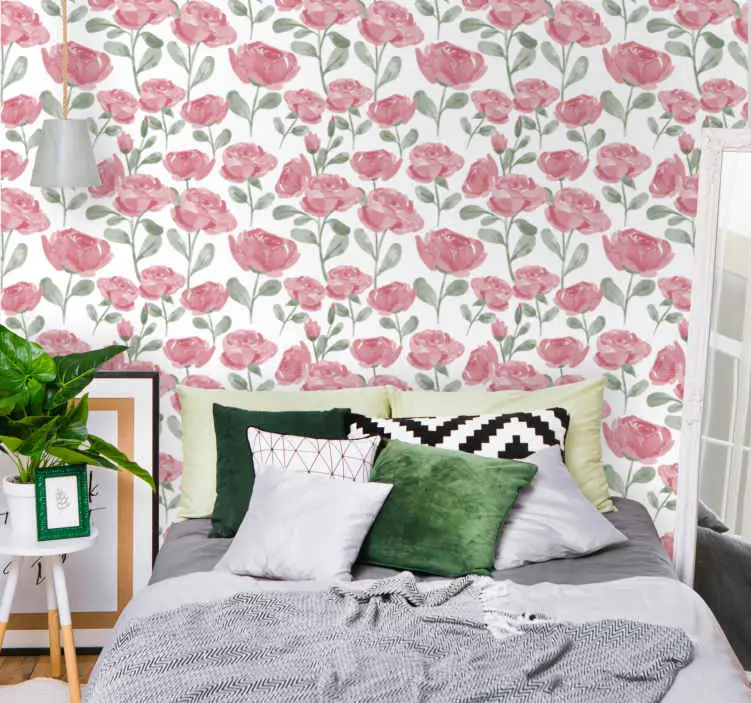 Kundfavorit Aquarella rosor Tapet blommor