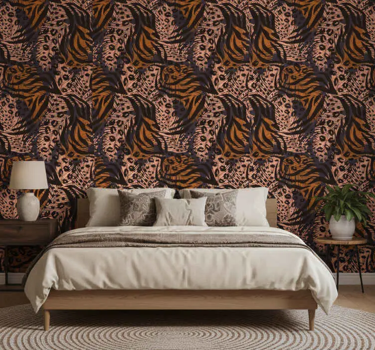 Afrikansk stil abstrakt färgglad design tapet sovrum Rea