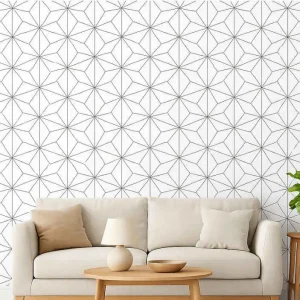 Abstract hexagon fondtapet vardagsrum Rea