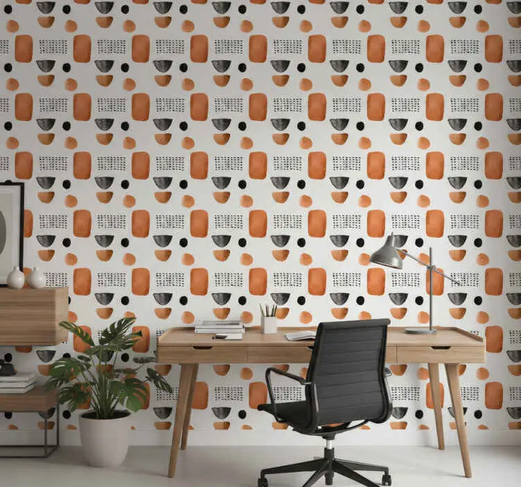 Tapet kontor minimalistiska geometriska former Begränsat antal