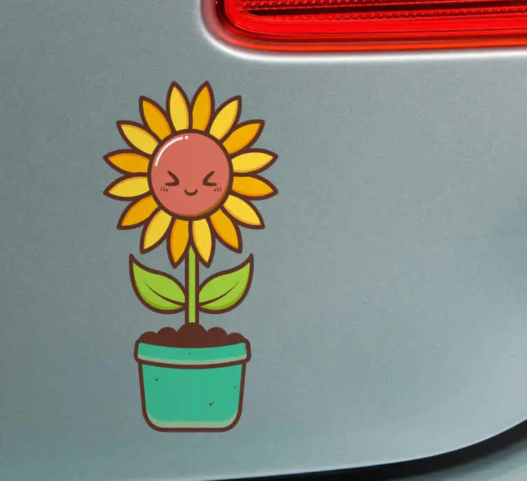 Söt sol blomma fönster dekal Begränsat erbjudande