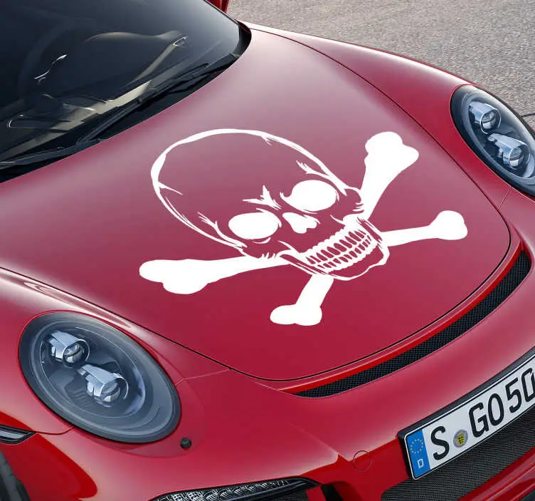 Fri frakt Bildekal Skalle för Halloween