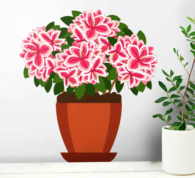 Erbjudandepris En massa blommor i en kruka blomma vägg inredning