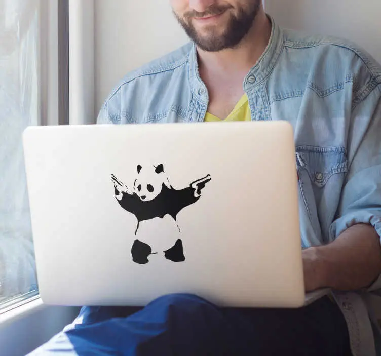 Banky panda laptop sticker Begränsat antal