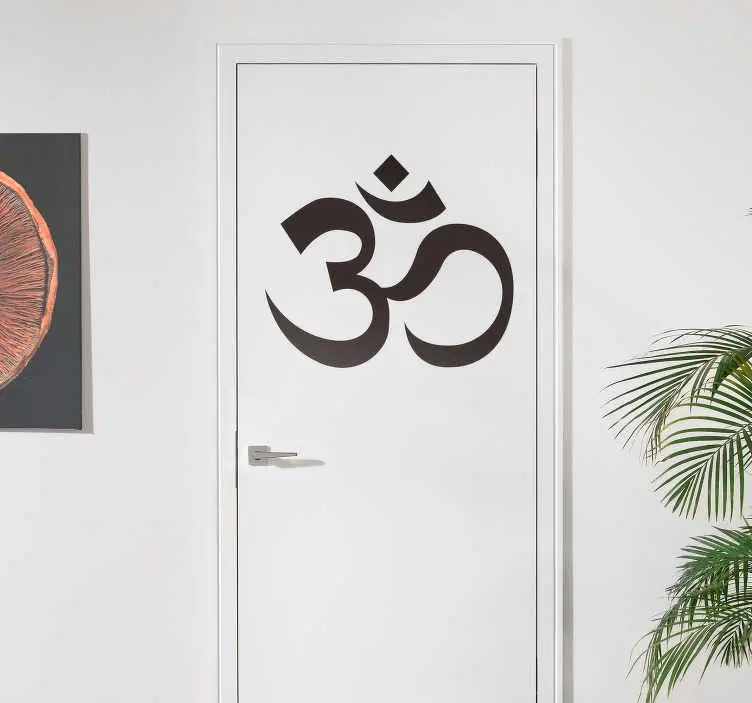 Om hinduismen symbol glasdörr dekal Endast denna vecka