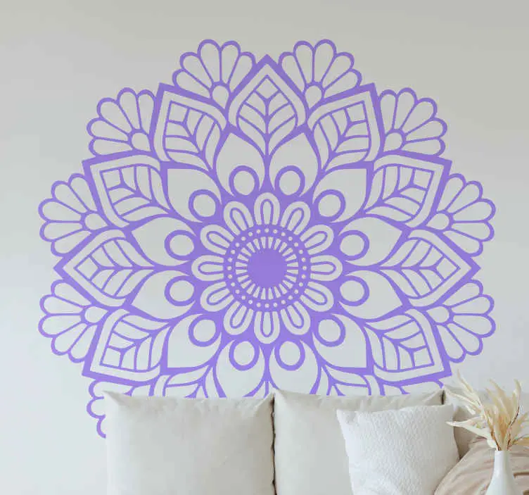 Mandala blomma för yoga blommigt väggdekal Reapris