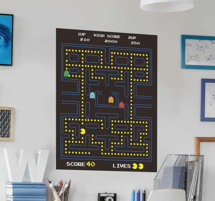 Pacman videospel väggdekal Köp nu