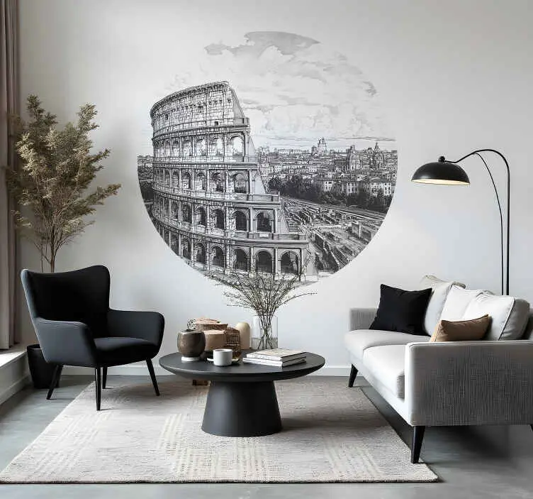 Expressleverans Cercle roman wallsticker