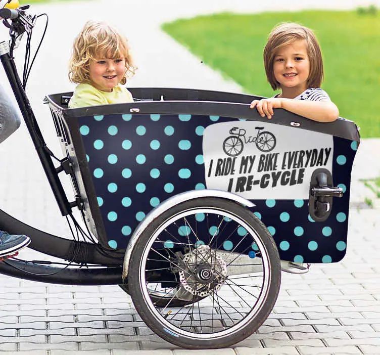 Jag återcyklar offert för lastcykelcykeldekal Expressleverans