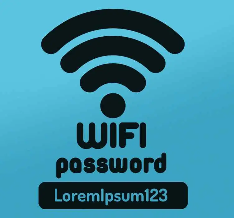 Trygg betalning Wifi lösenord tech dekal