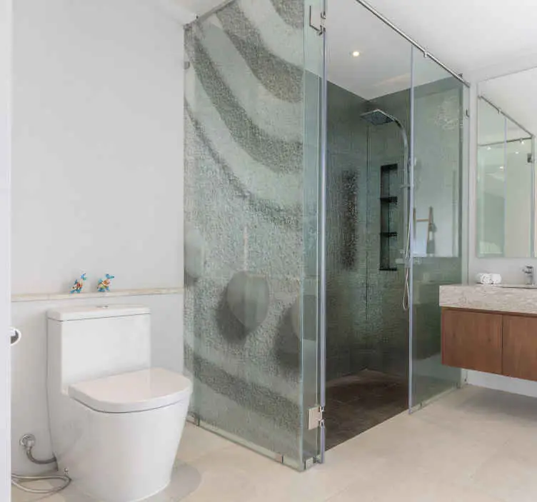 Kapsling zen väg sand showerdecal Kampanjpris