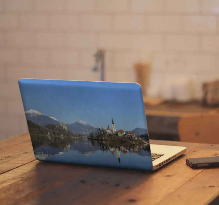Bled liggande laptop dekal Säker betalning