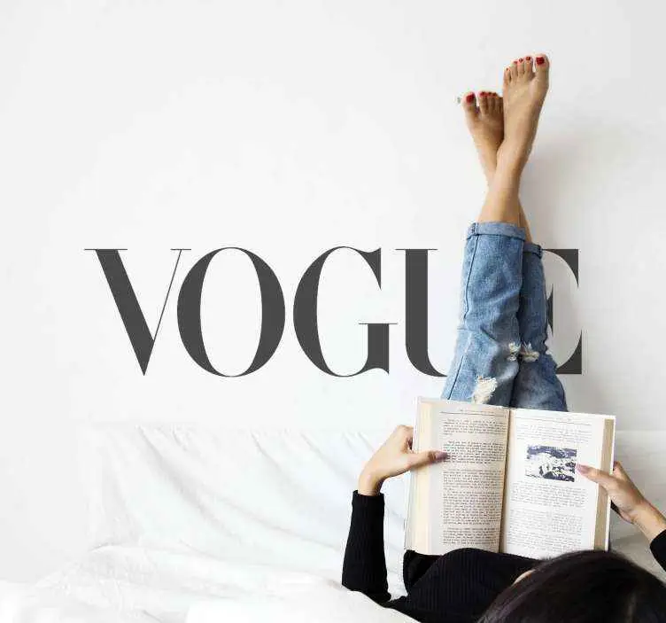 Handla nu Vogue text väggdekal